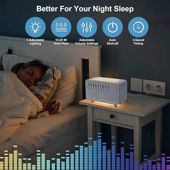 DeepSleep™ Bluetooth White Noise Machine & Aroma Diffuser