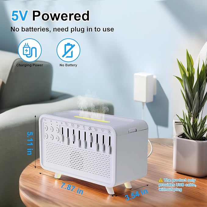 DeepSleep™ Bluetooth White Noise Machine & Aroma Diffuser